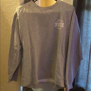 Grey vs pink crew neck pull over
